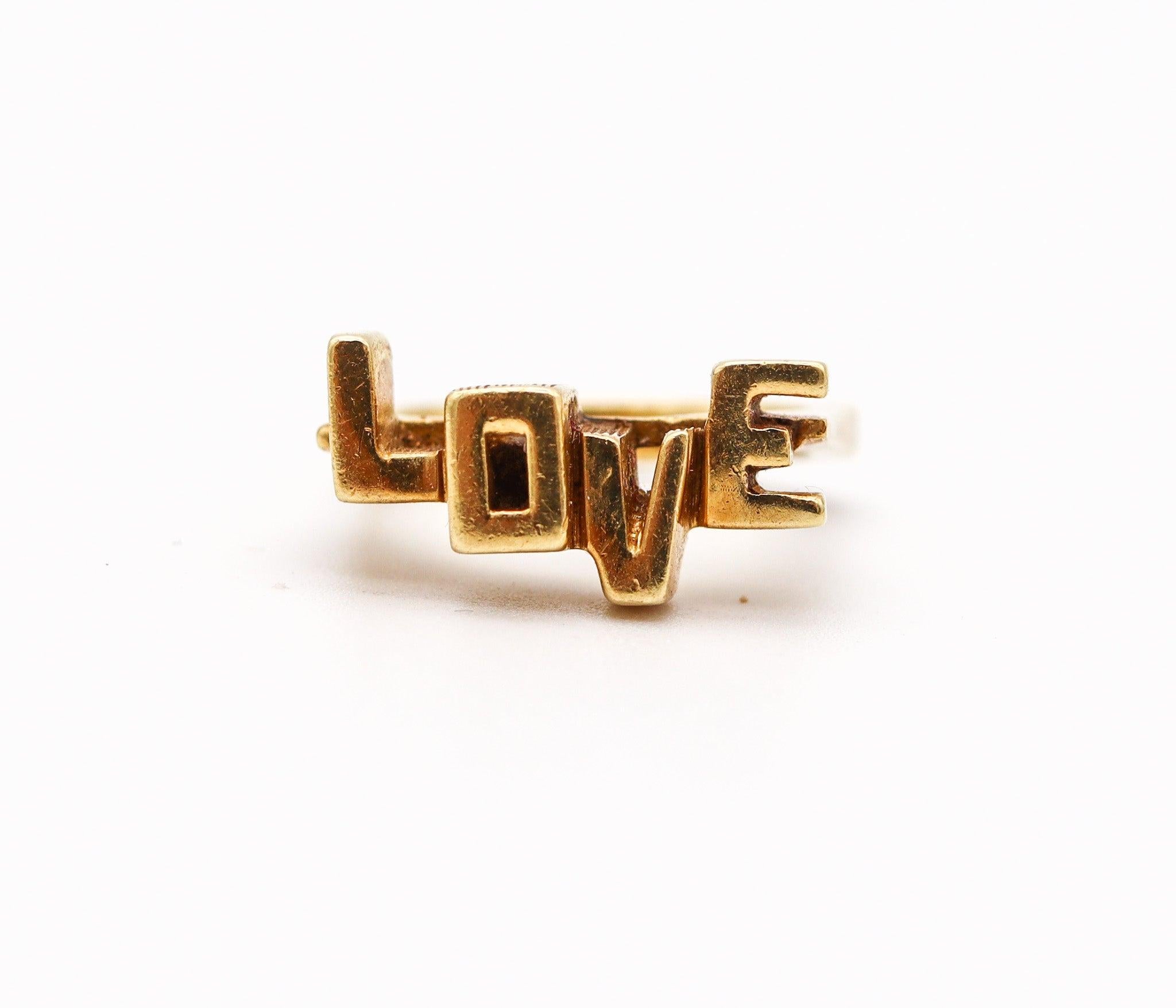 CARTIER 1970 By Aldo Cipullo Anillo Amor geométrico de oro amarillo macizo de 18 quilates Modernista