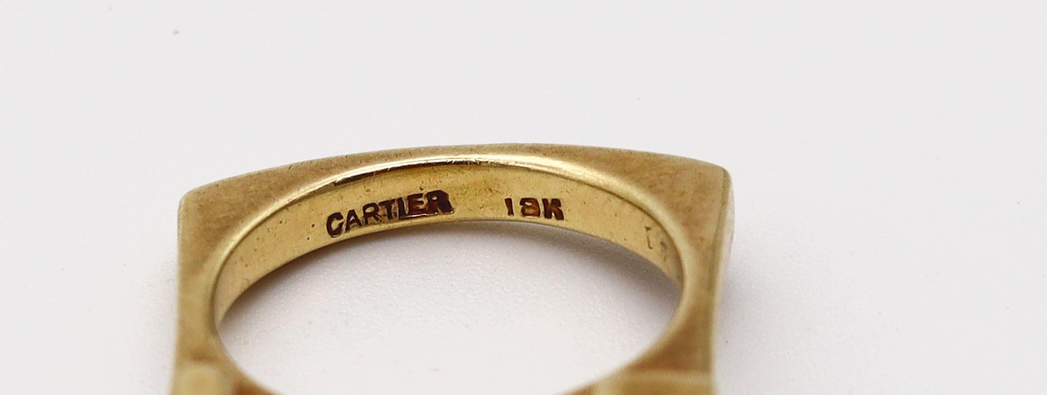 Femenino o masculino CARTIER 1970 By Aldo Cipullo Anillo Amor geométrico de oro amarillo macizo de 18 quilates