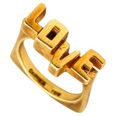 CARTIER 1970 von Aldo Cipullo Geometrischer LOVE-Ring aus massivem 18 Karat Gelbgold