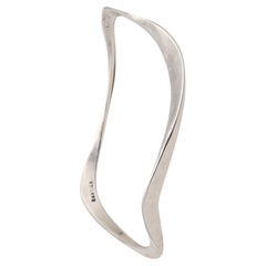 Cartier 1970 Disegnato da Jerrold per R. E. Disney Bracciale ondulato in argento 925