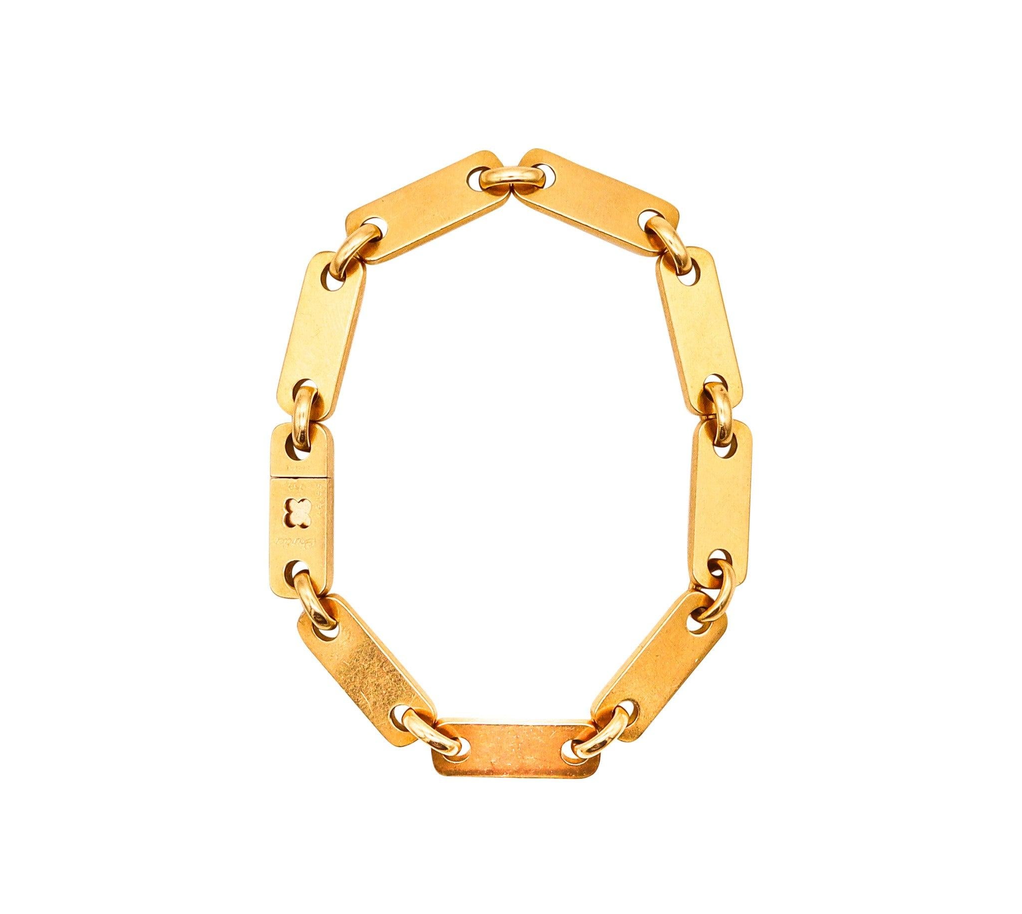 CARTIER 1970 L'Enfant Figaro-Plaquette Unisex Bracelet In Solid 18Kt Yellow Gold 3