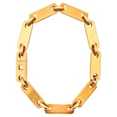 CARTIER 1970 L'Enfant Figaro-Plaquette Unisex Bracelet In Solid 18Kt Yellow Gold