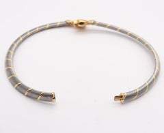 CARTIER 1970 Modernist Double Panthère Necklace In 18Kt Yellow Gold And Steel