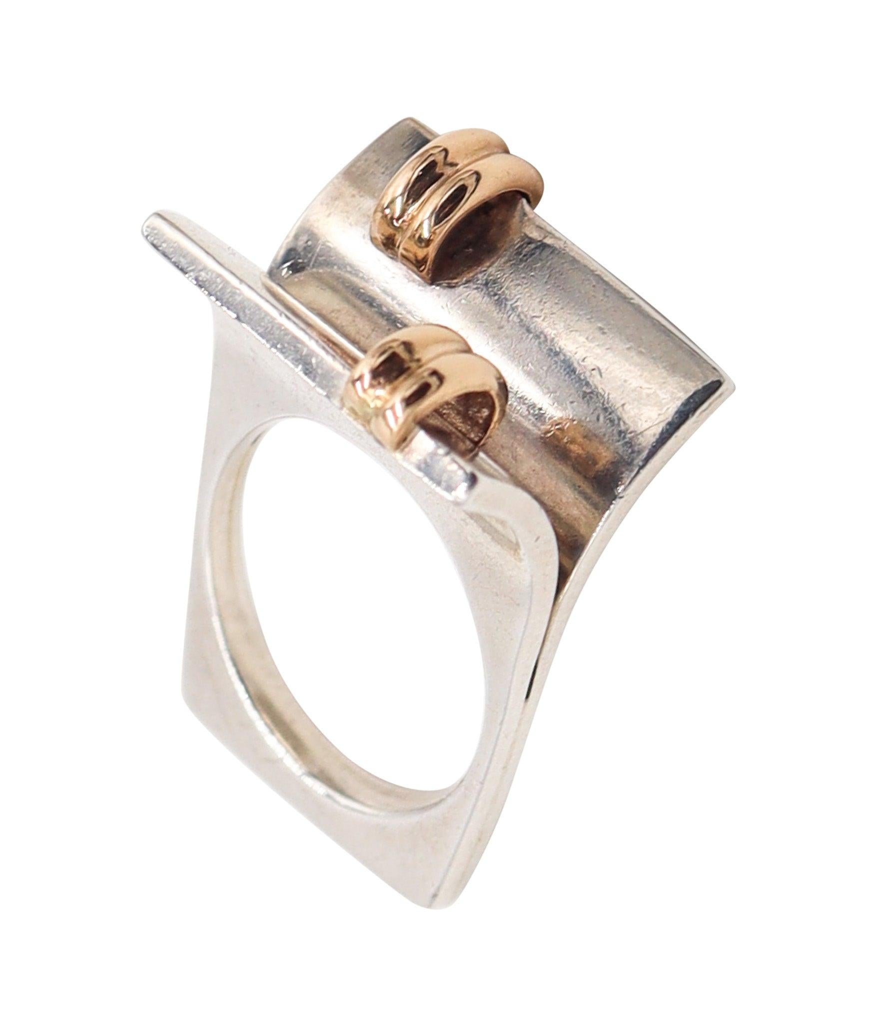 CARTIER 1970 Modernist Sculptural Ring In 14Kt Yellow Gold
Solid Sterling