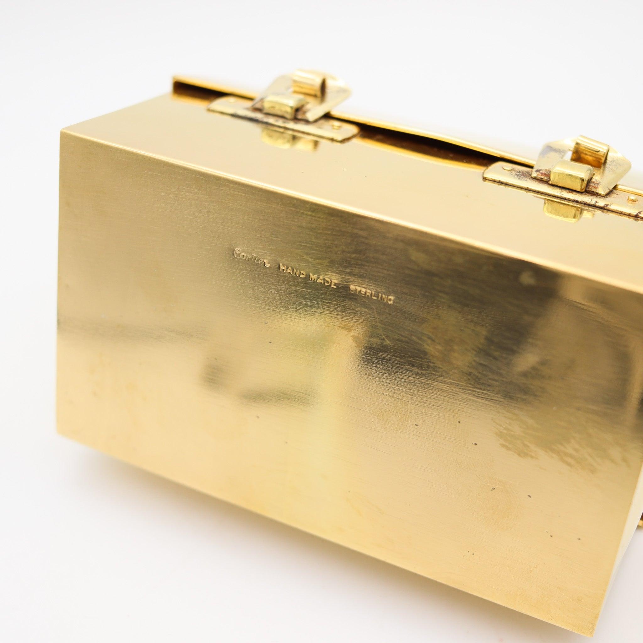 CARTIER 1970 Bolso monedero de Nueva York en oro de 18 quilates vermeil sobre plata de ley Dorado en venta