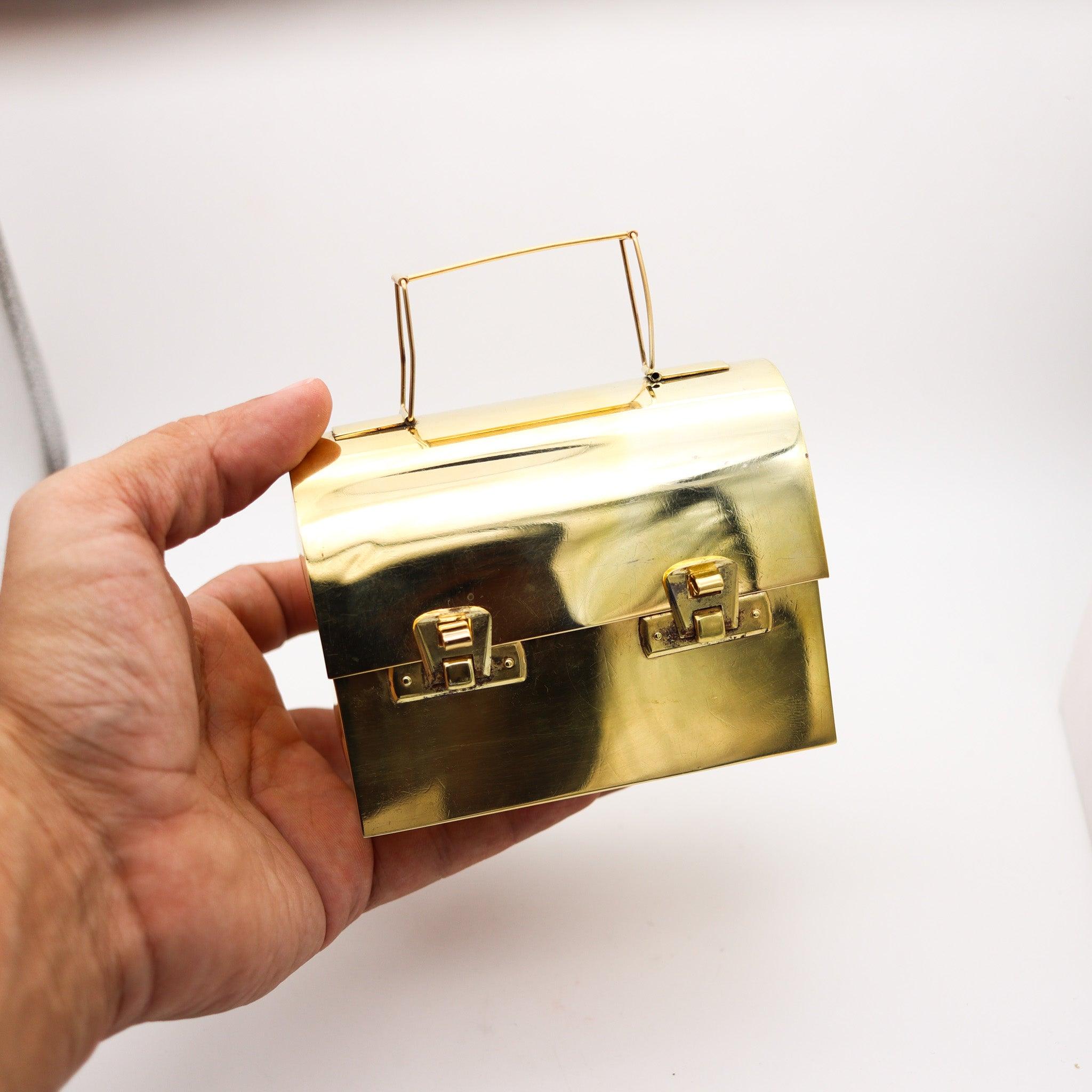 CARTIER 1970 Bolso monedero de Nueva York en oro de 18 quilates vermeil sobre plata de ley finales del siglo XX en venta