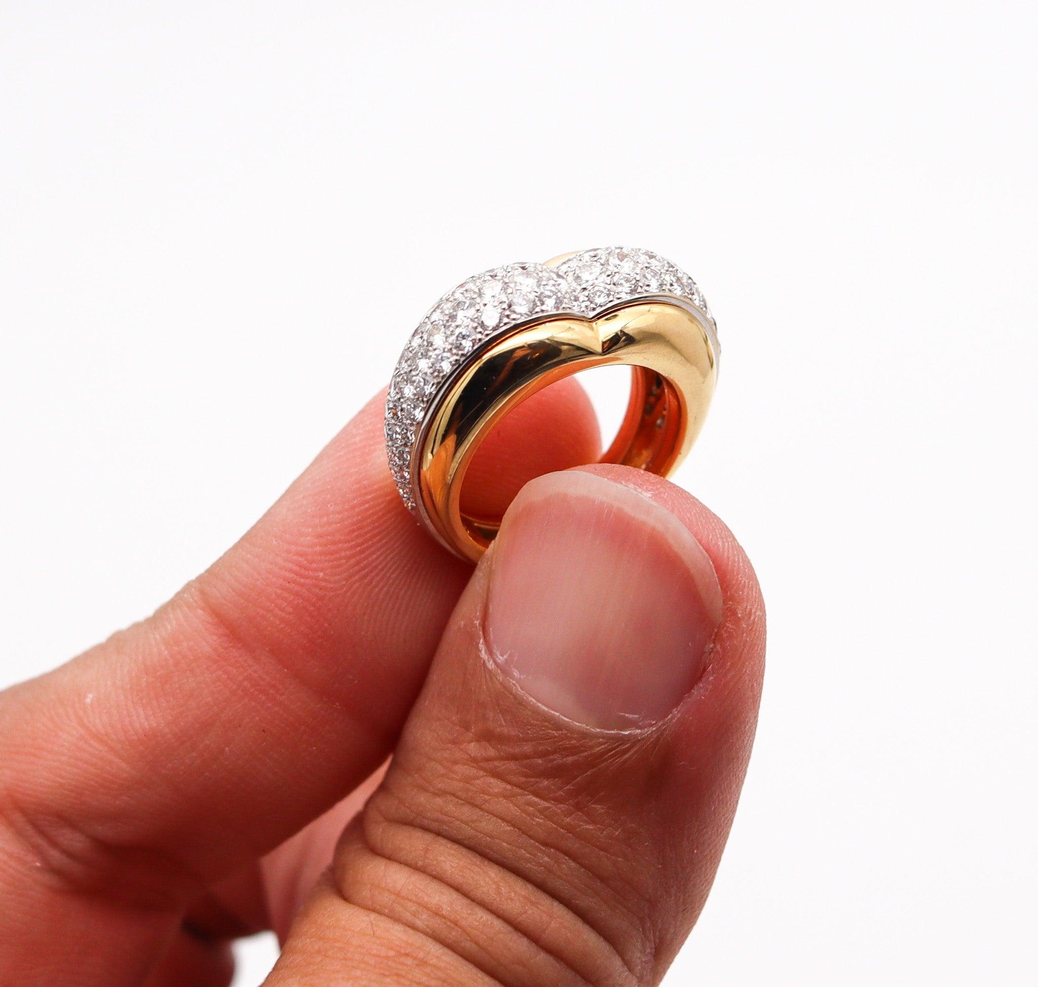 Women's CARTIER 1970 Paris George L'Enfant Ring In 18Kt Gold With 1.95 Cts In Diamonds