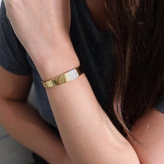 CARTIER 1970 Roger Lucas Bangle Bracelet In 18Kt Gold And 1.76 Ctw In Diamonds