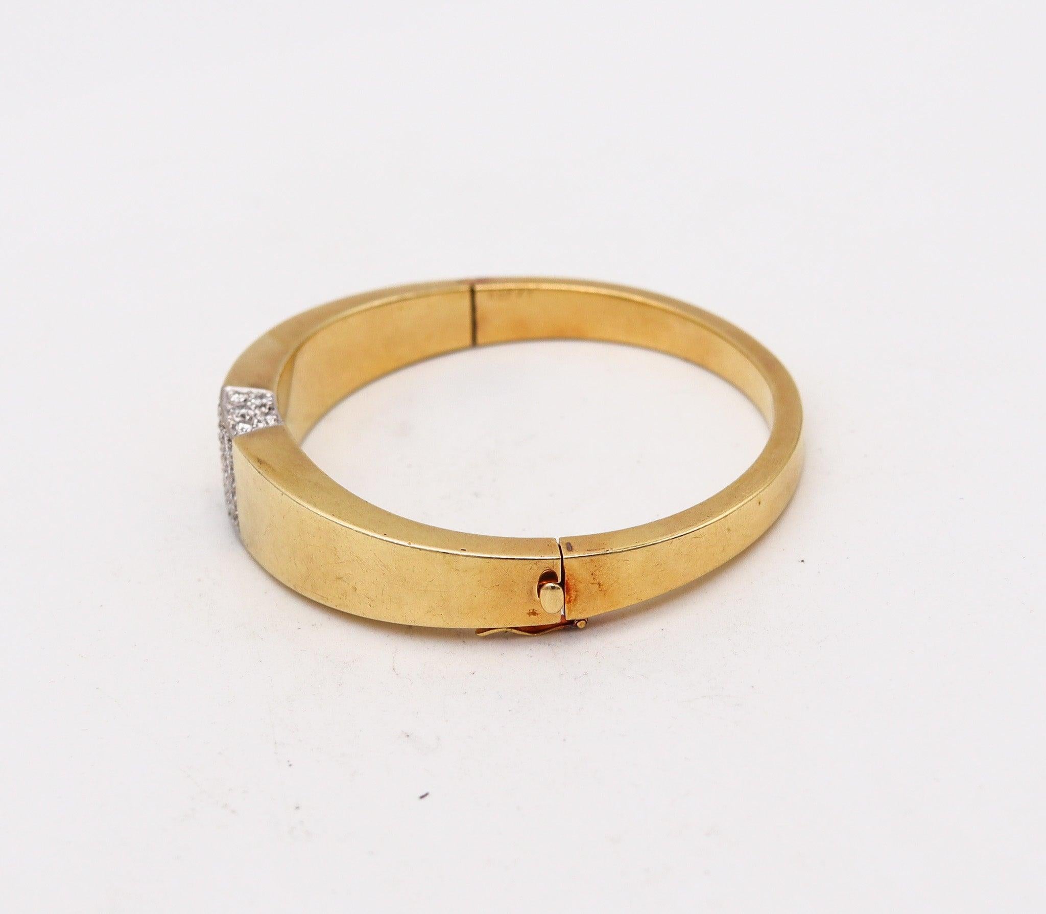 da uomo o donna Cartier 1970 Bracciale Roger Lucas in oro 18Kt e 1,76 carati di diamanti in vendita