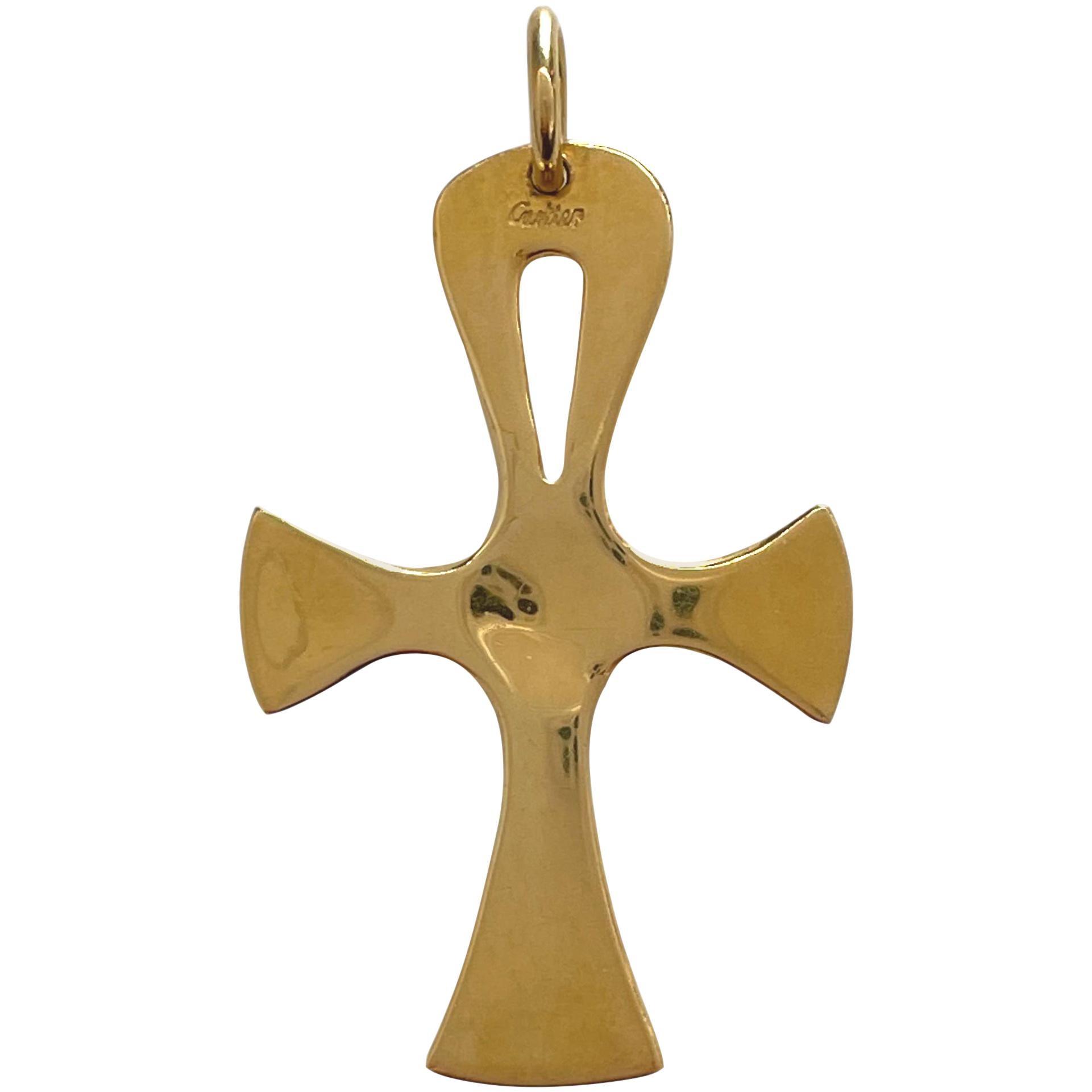 Cartier 1970s 18 Karat Gold Ankh 