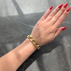 Cartier 1970's 18 Karat Two-Tone Gold Vintage Unisex Curb Link Chain Bracelet