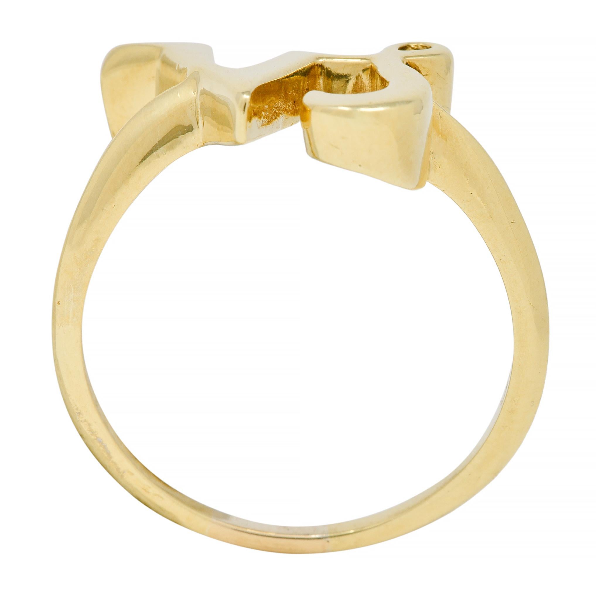 Cartier 1970's 18 Karat Yellow Gold Capricorn Zodiac Vintage Ring 3