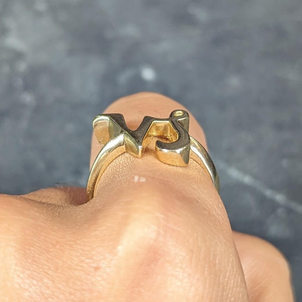 Cartier 1970's 18 Karat Yellow Gold Capricorn Zodiac Vintage Ring 6