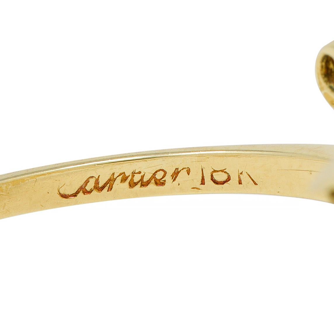 Women's or Men's Cartier 1970's 18 Karat Yellow Gold Capricorn Zodiac Vintage Ring