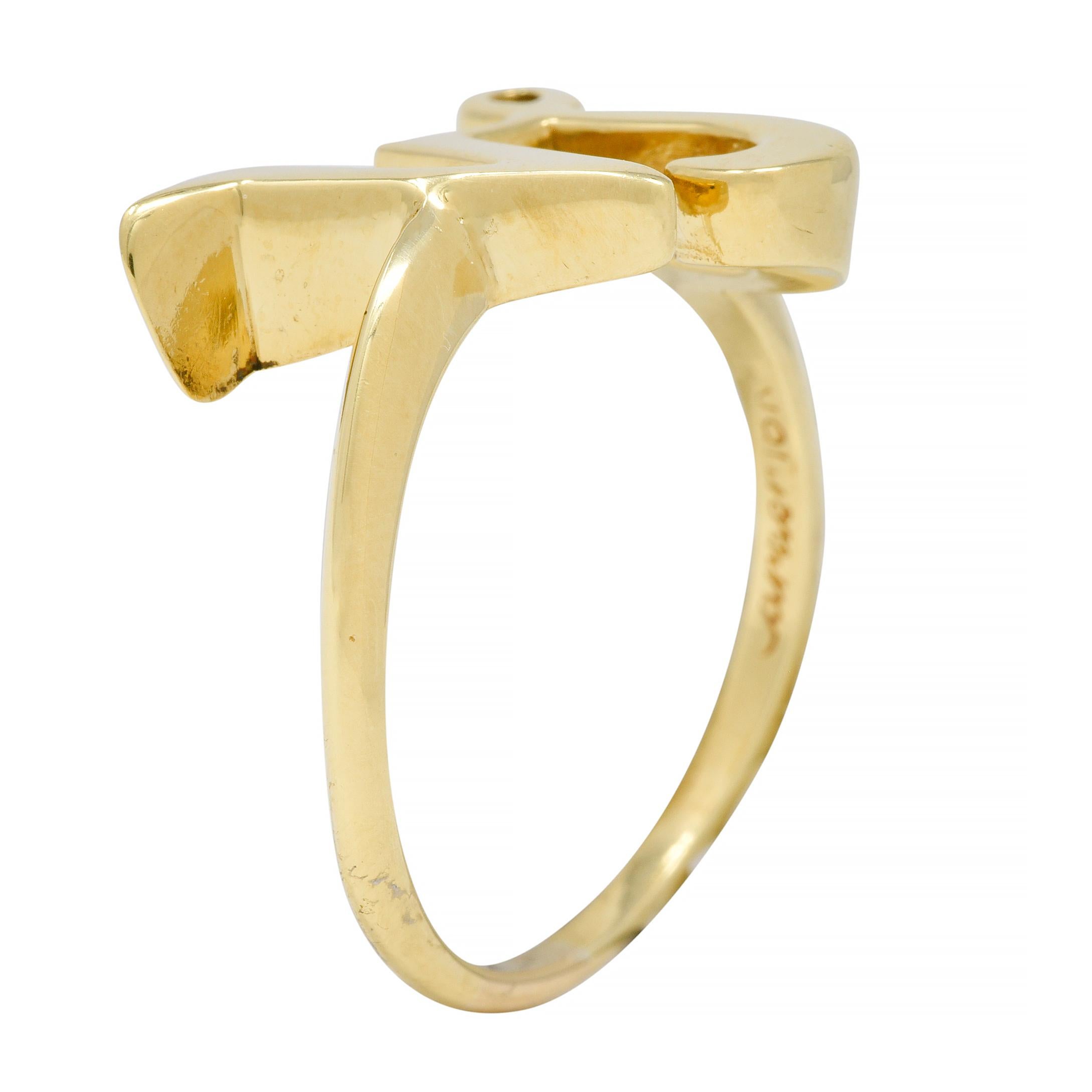 Cartier 1970's 18 Karat Yellow Gold Capricorn Zodiac Vintage Ring 2