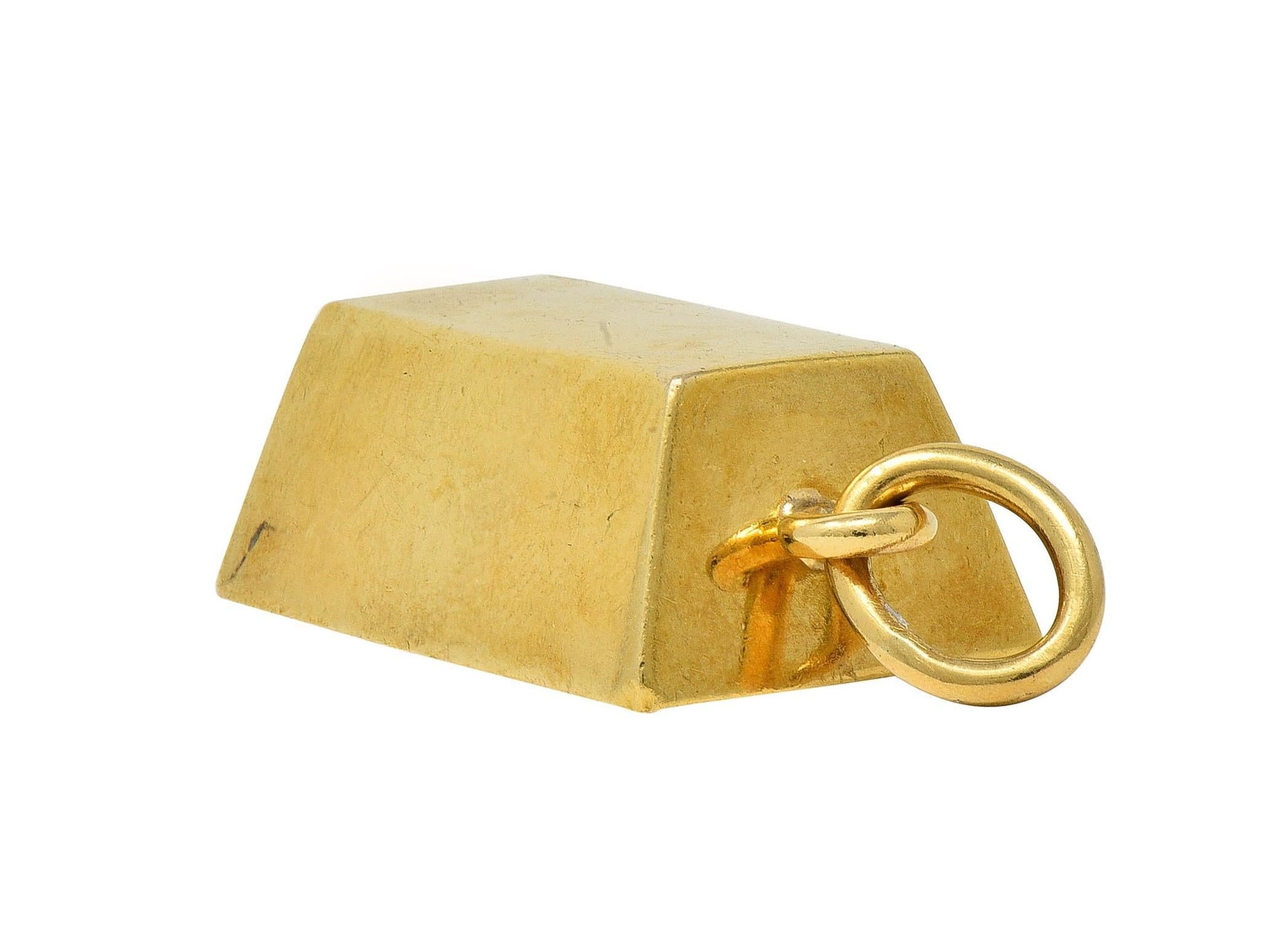 Cartier 1970's 18 Karat Yellow Gold Vintage 1 Ounce Gold Bar Ingot Pendant Charm For Sale 6