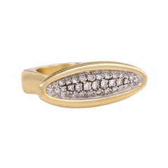 Cartier 1970s Gold and Diamond Sculptural Ring