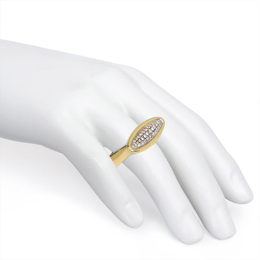 Cartier 1970s Gold and Diamond Sculptural Ring In Good Condition In New York, NY