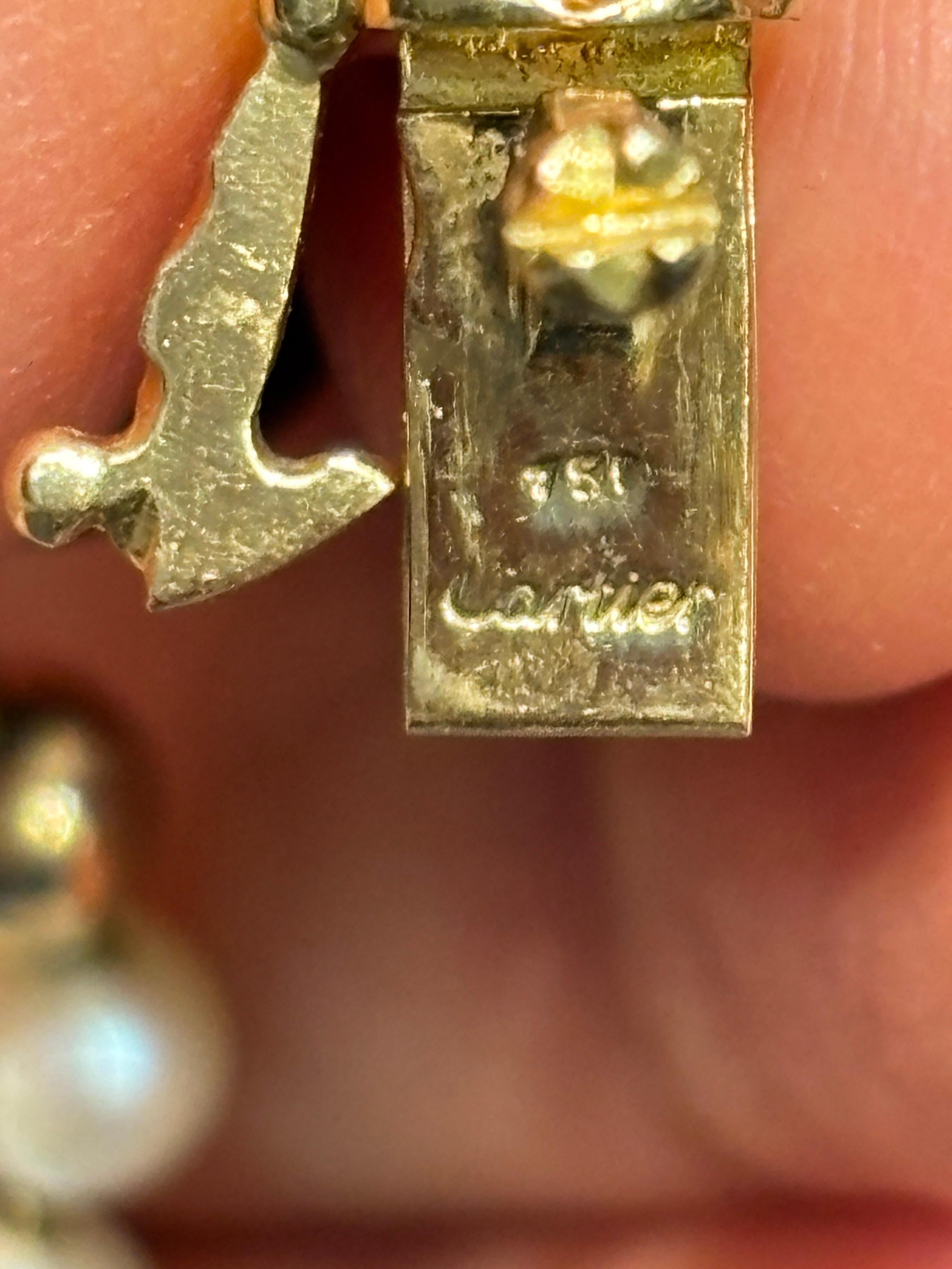 Sautoire Cartier anni '70 in onice, corallo, perle e oro 18 carati in vendita 2