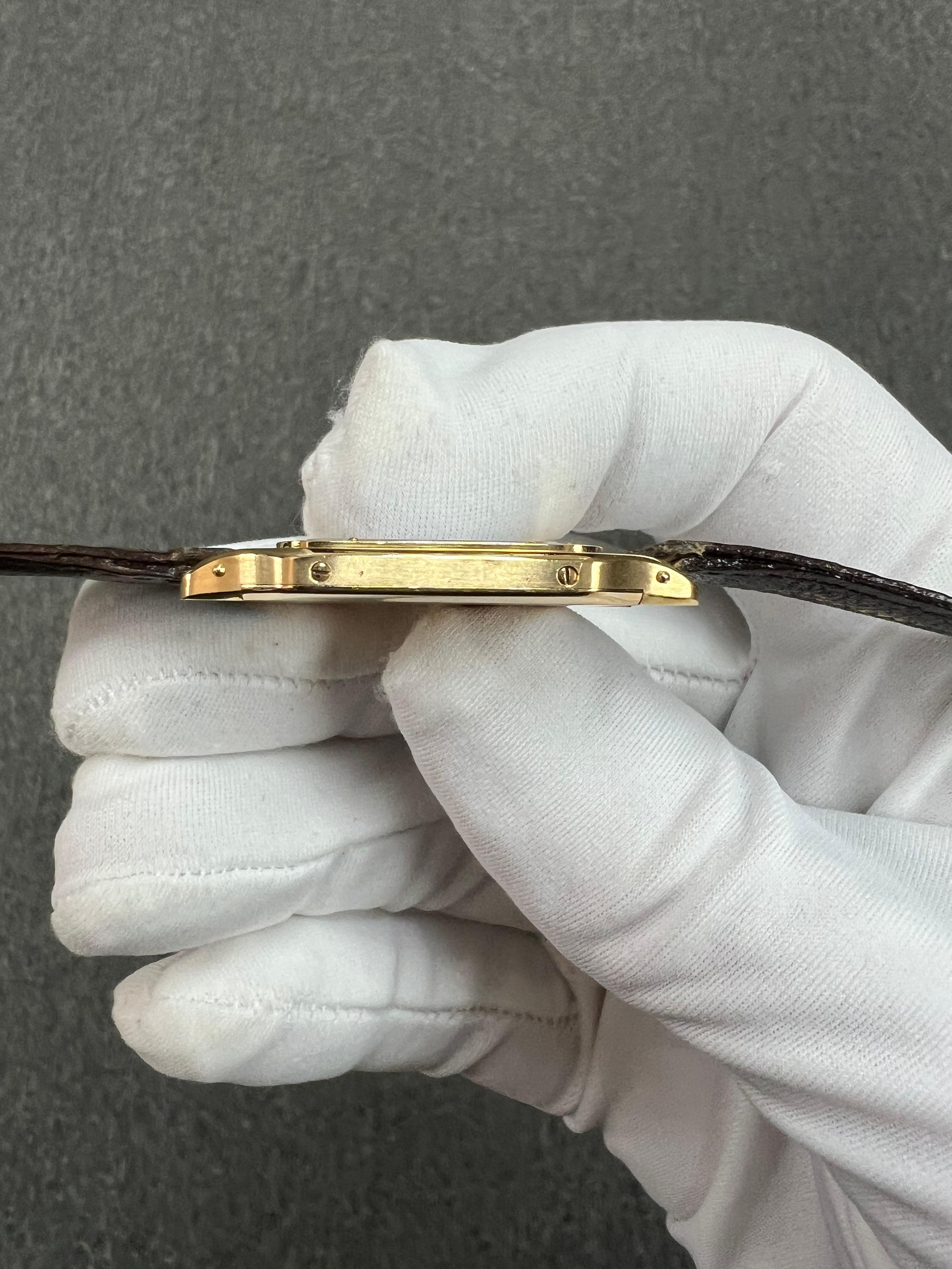 Cartier 1970s Santos Dumont 18k Yellow Gold Wristwatch 5