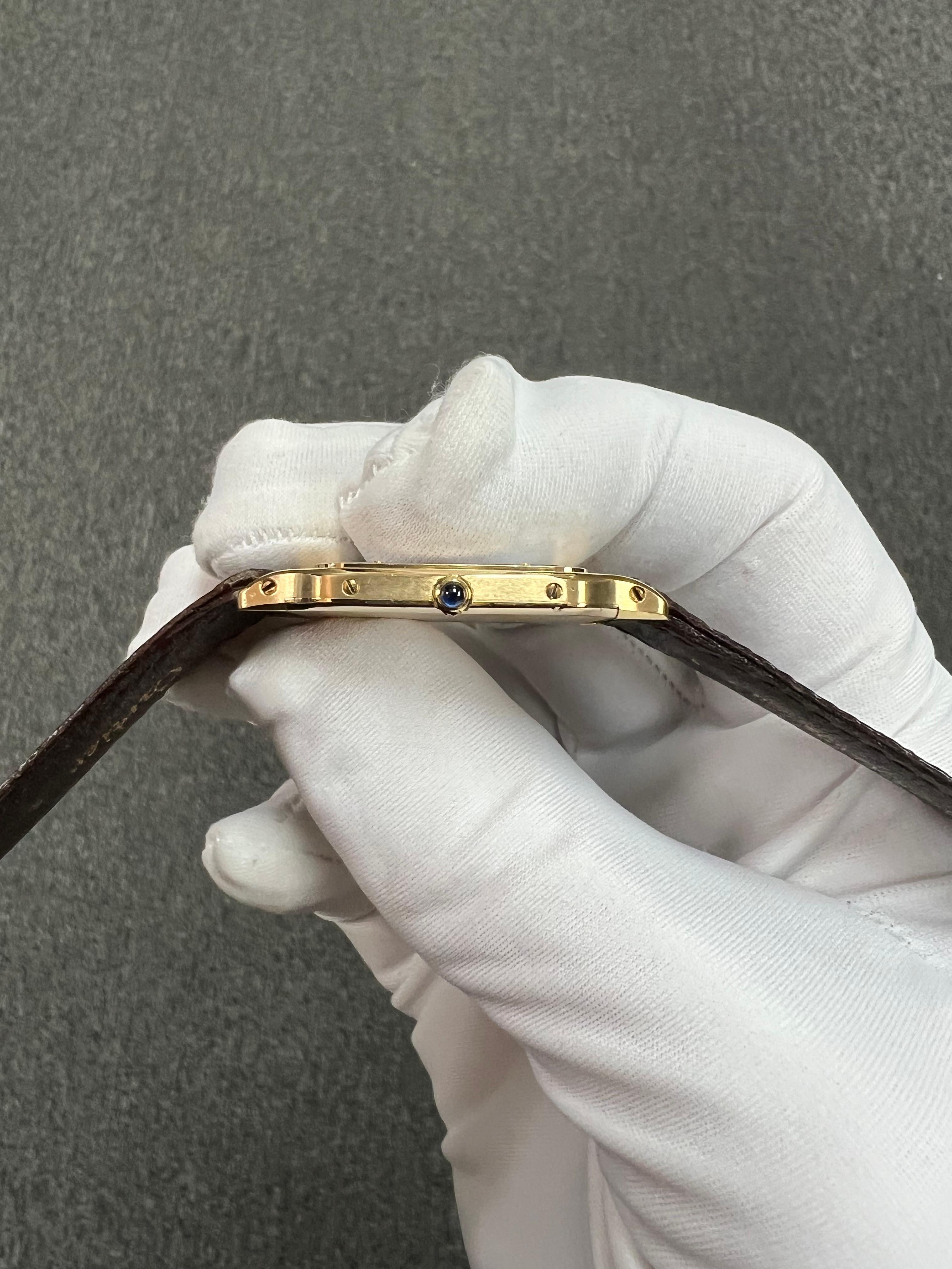 Cartier 1970s Santos Dumont 18k Yellow Gold Wristwatch 6