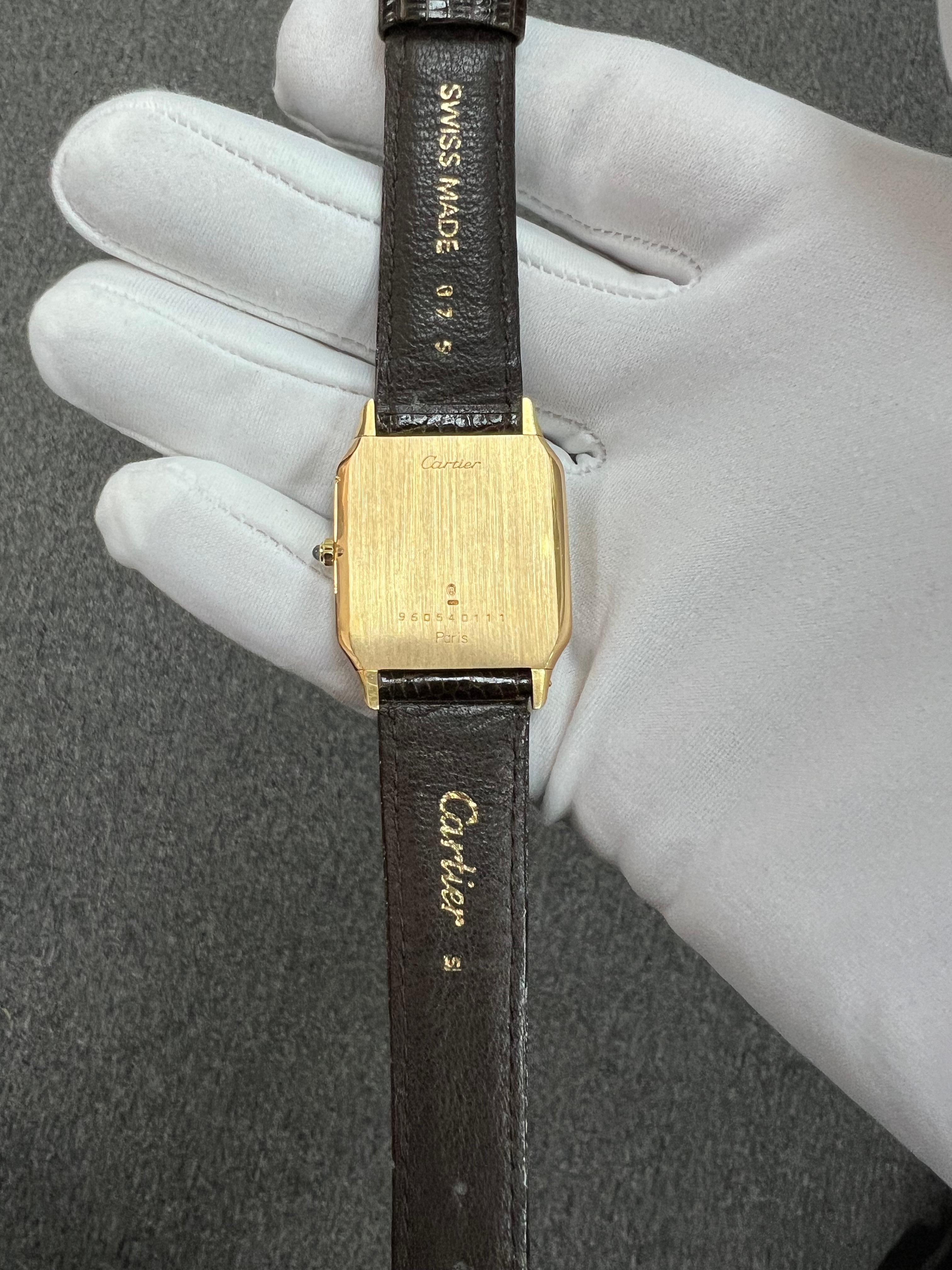 Cartier 1970s Santos Dumont 18k Yellow Gold Wristwatch 3