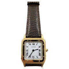 Cartier Santos Dumont 18k Gelbgold-Armbanduhr, 1970er Jahre