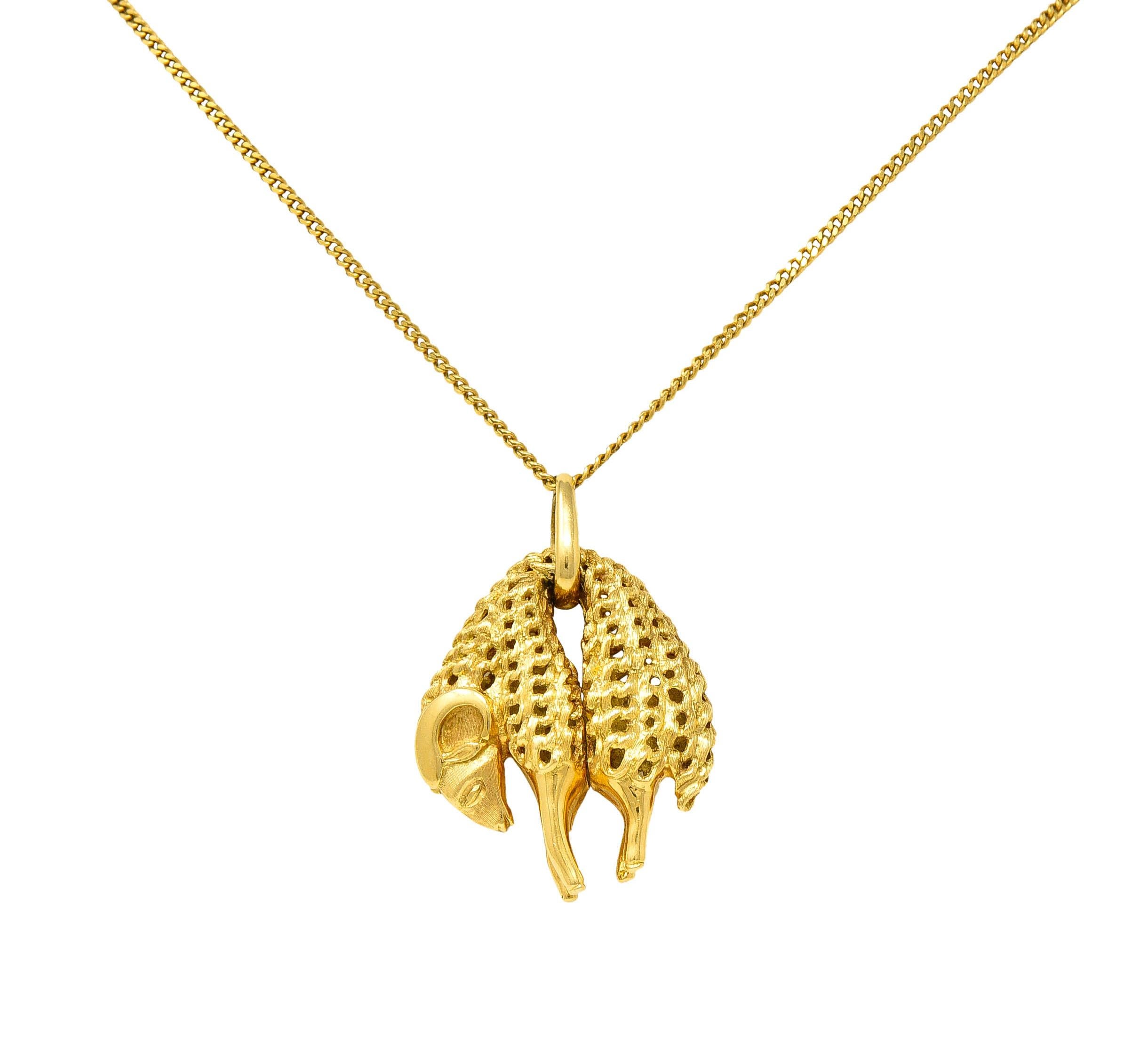 Cartier 1970's Vintage 18 Karat Gold Golden Fleece Ram Pendant Necklace 6