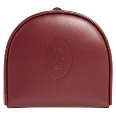 Cartier 1980 burgundy leather pocket purse new in box