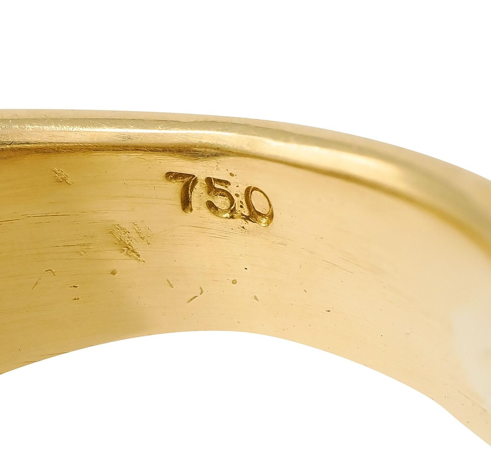 Cartier 1980's 3.00 CTW Diamond 18K Gold Vintage Twisting Pavé Puffy Band Ring en venta 2