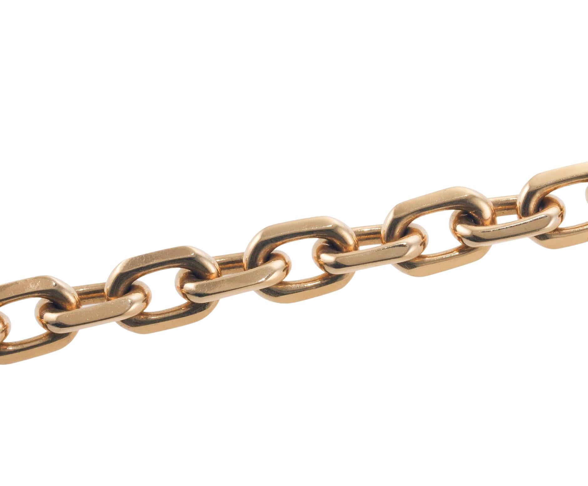 Cartier 1980s Gold Link Bracelet In Excellent Condition In New York, NY
