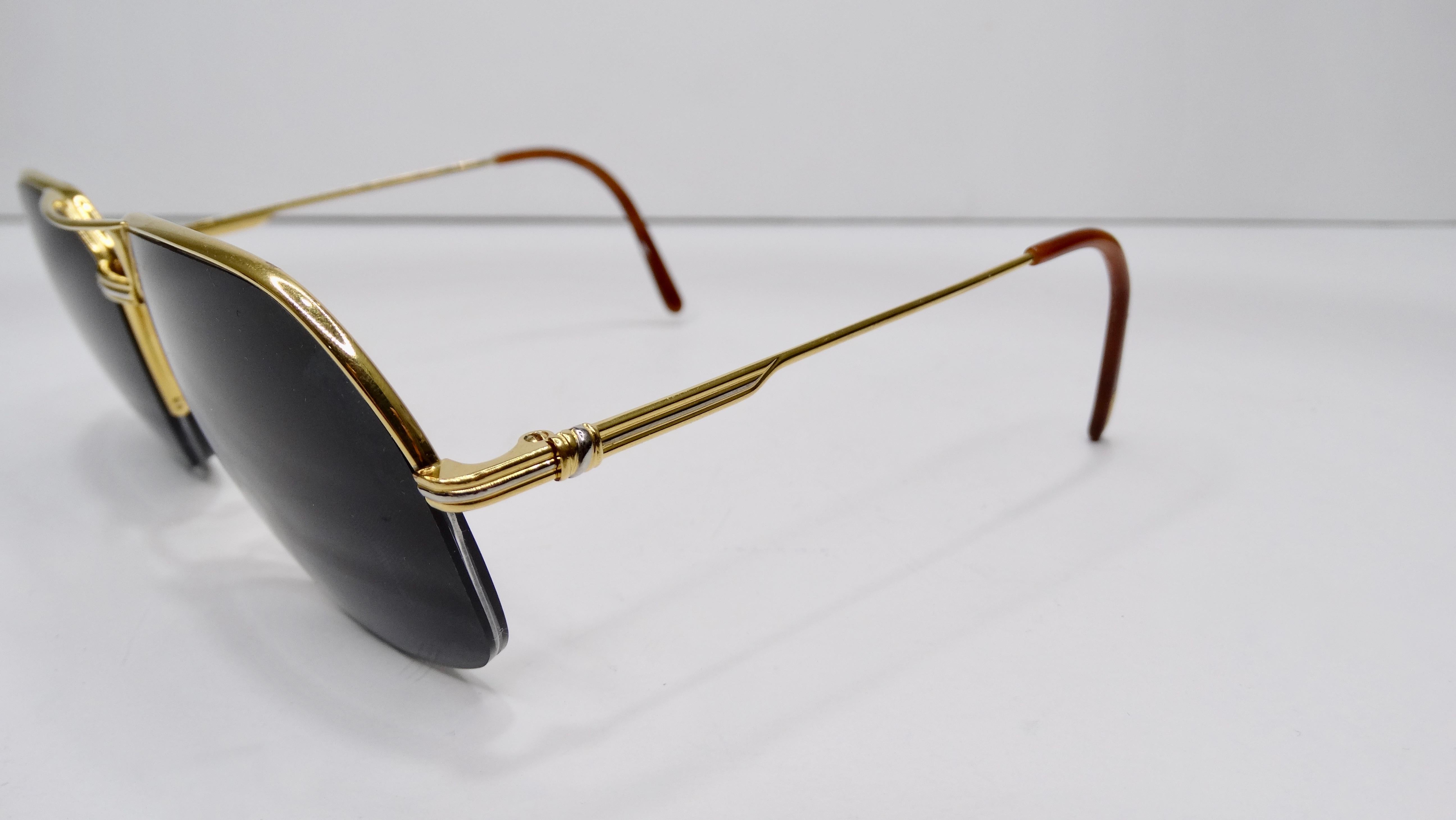 Cartier 1980s Orsay Aviator Sunglasses For Sale 1