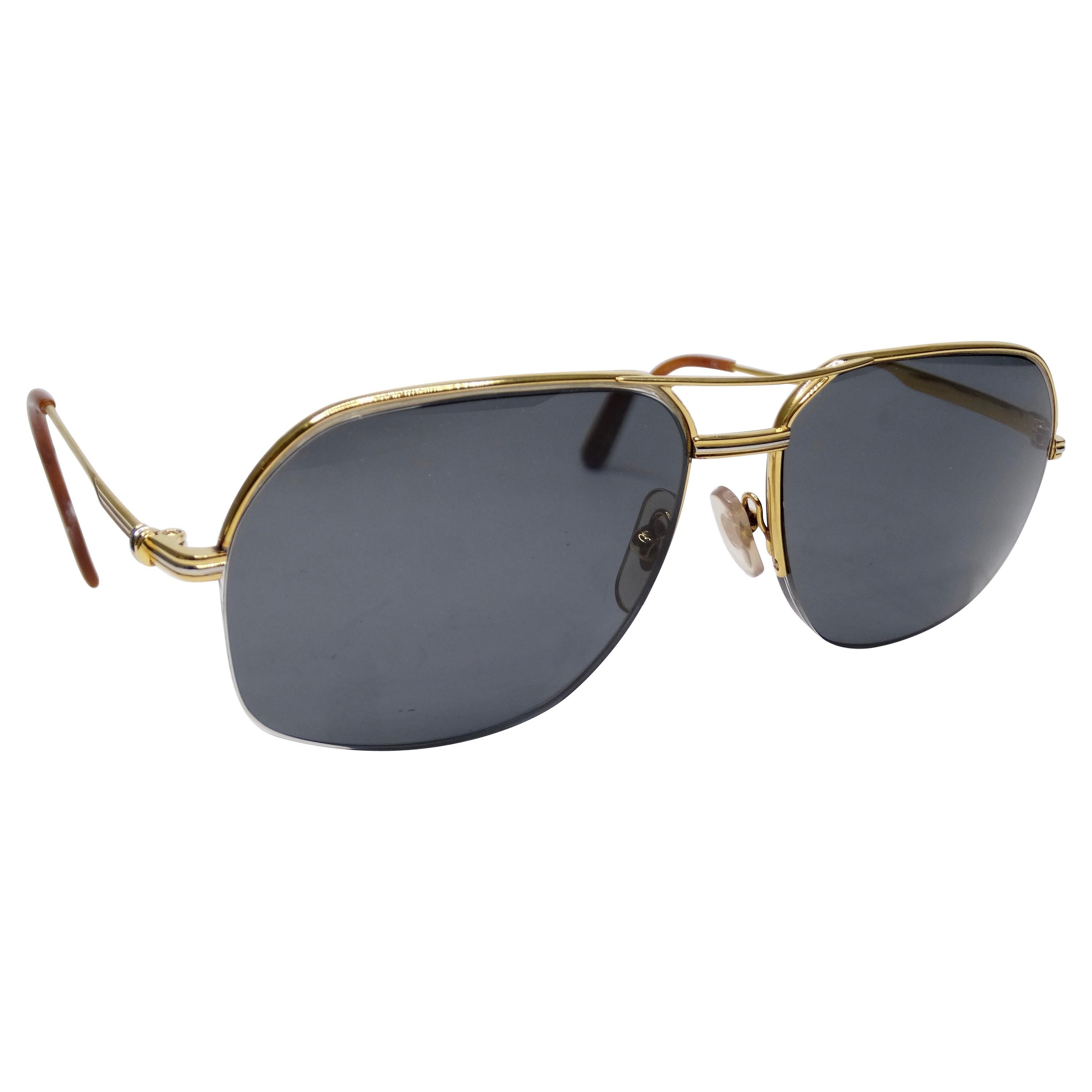 Cartier Round Sunglasses 90s Gold at 1stDibs | cardiairs glasses, 90s ...