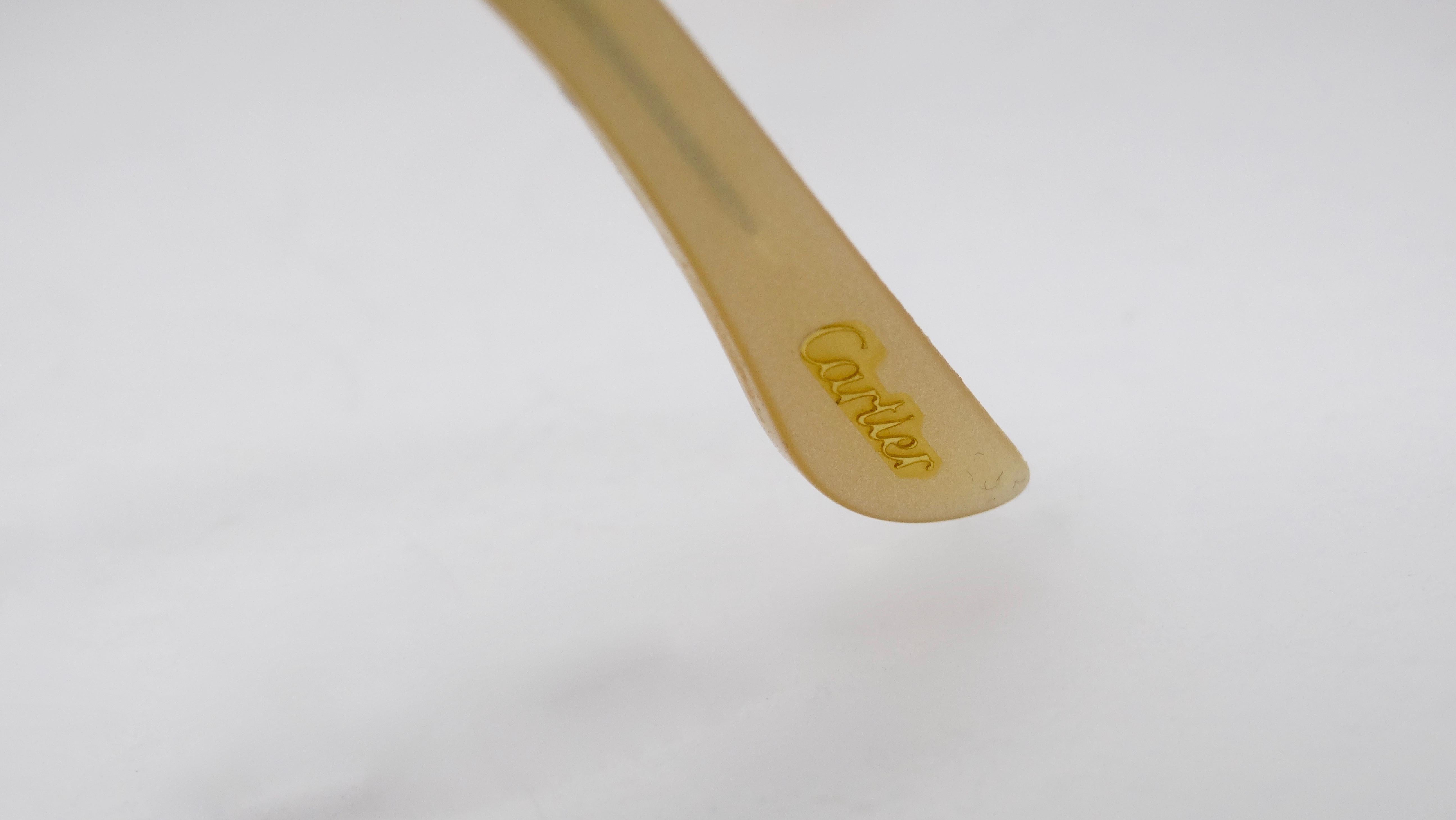 Gris Lunettes de soleil Cartier 1980 sans monture en vente