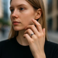 Cartier 1985 Platinum 3.5 Millimeter Wedding Band Size 5.25 Signed Cartier