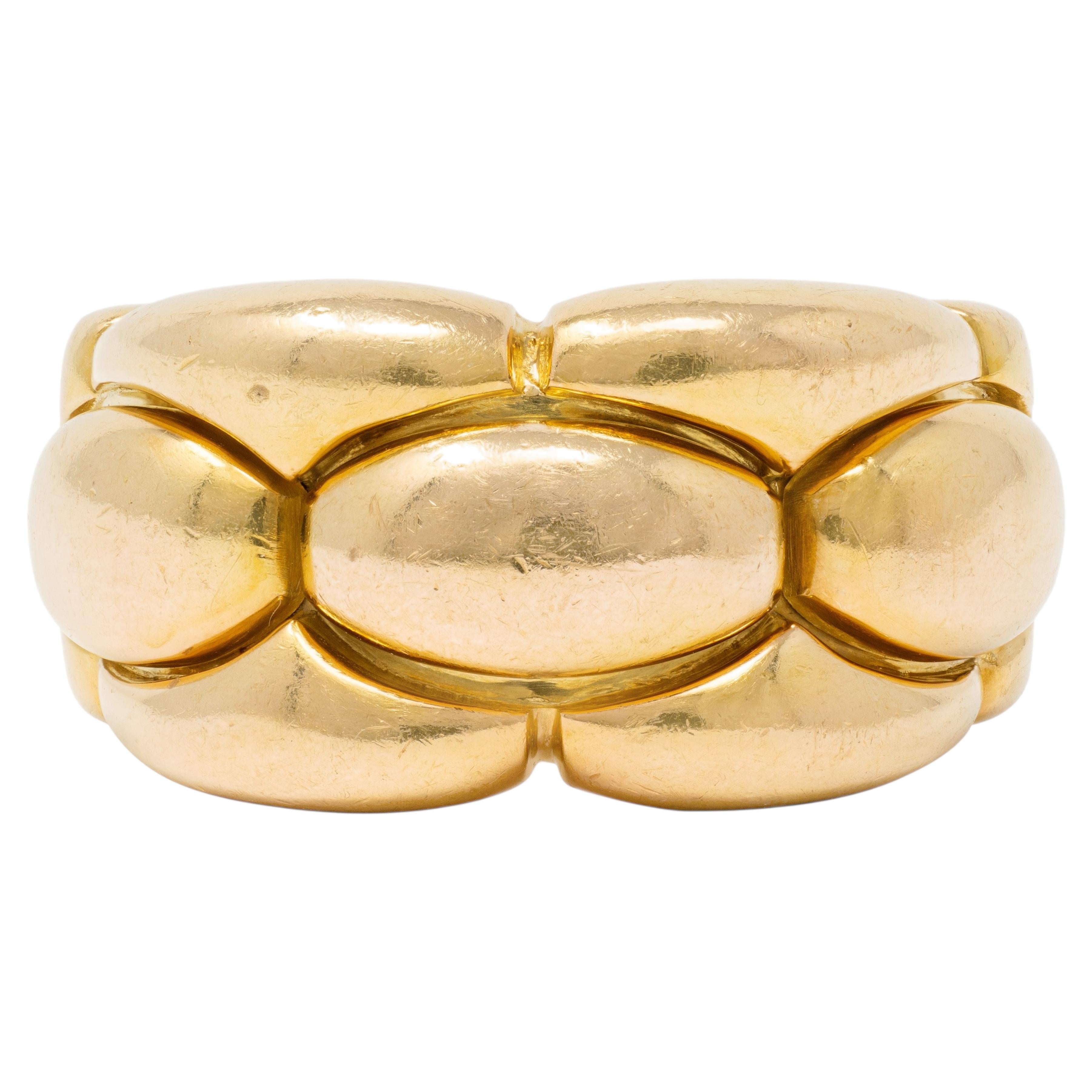 Cartier 1989 18 Karat Yellow Gold Vintage Braid Band Ring