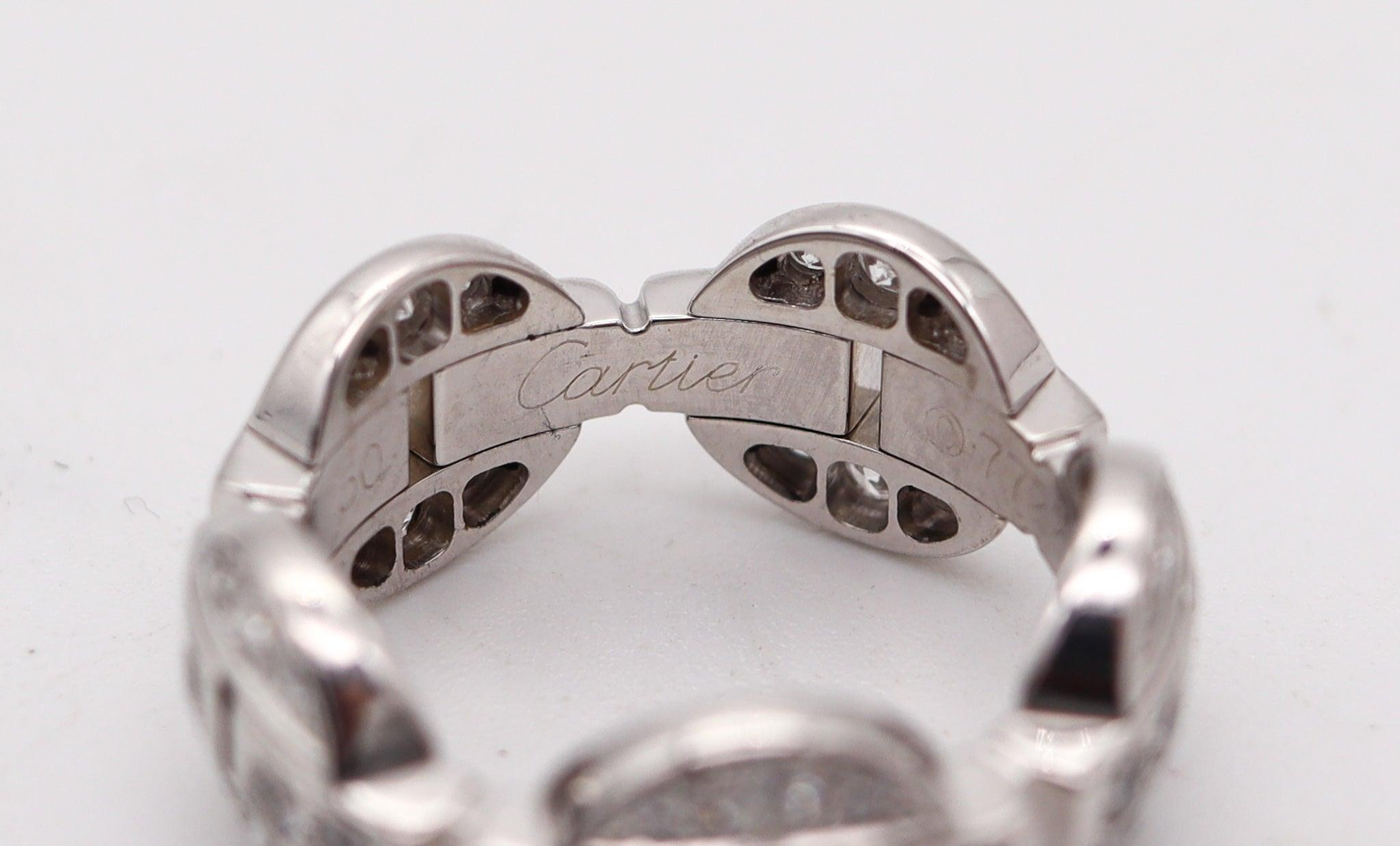 CARTIER 1990 Himalia Eternity Ring In 18Kt White Gold With 2.0 Carats In Diamond For Sale 1