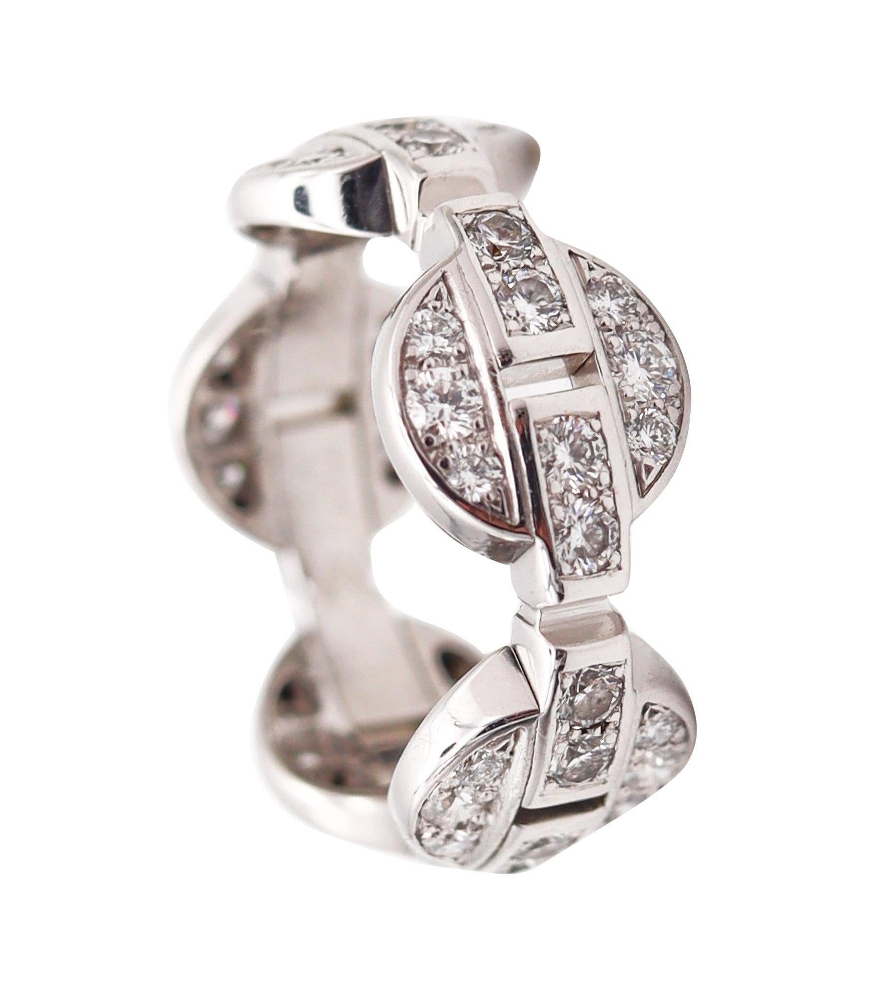 CARTIER 1990 Himalia Eternity Ring In 18Kt White Gold With 2.0 Carats In Diamond