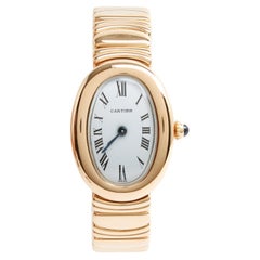 Cartier 1990 Montre Or Jaune Baignoire PM Gelbgold Casque d Or Armbanduhr