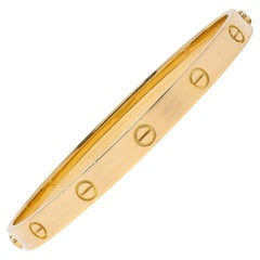 Cartier 1990's 18 Karat Yellow Gold Vintage Love Bangle Size 20 Bracelet