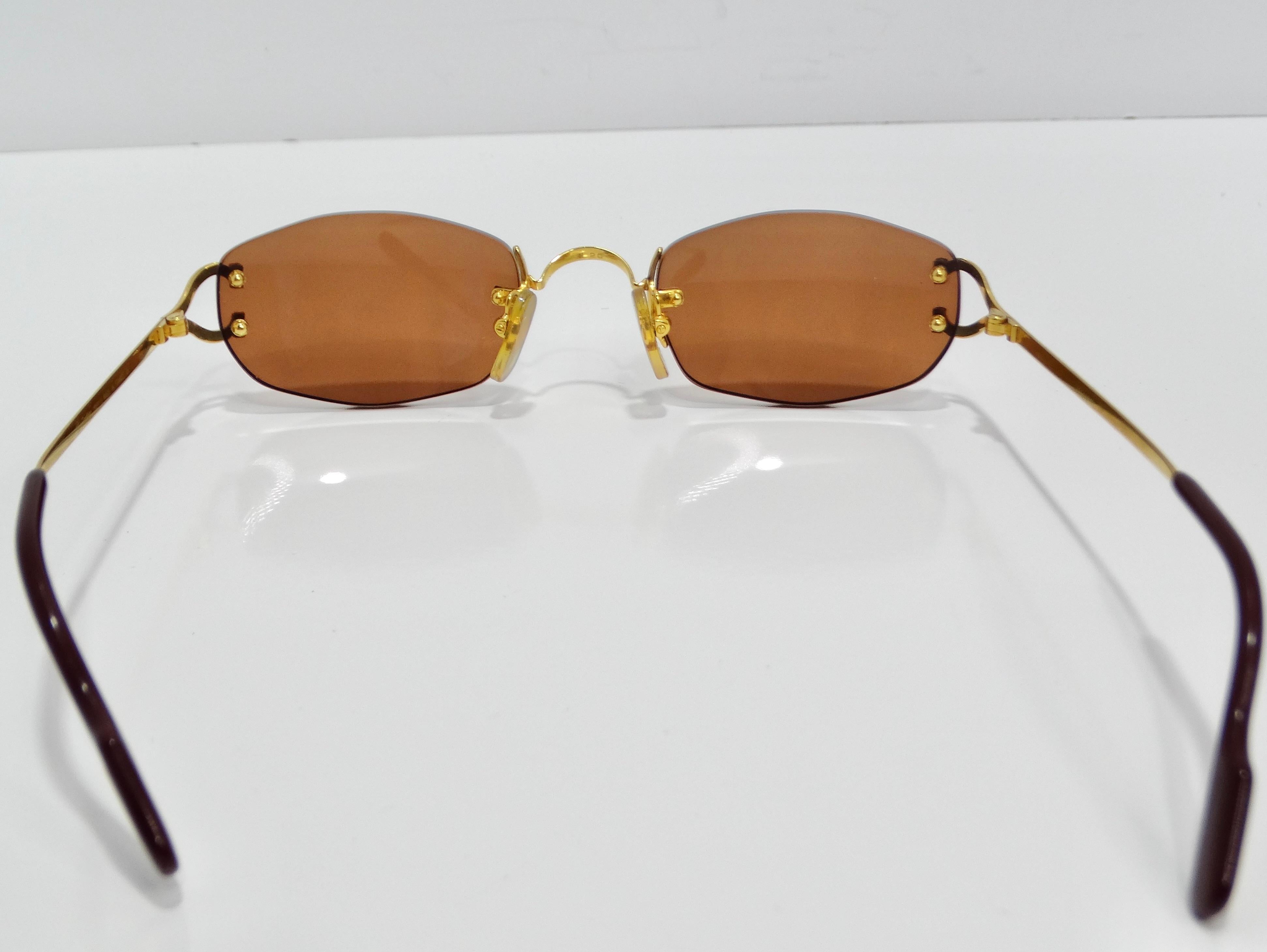 Cartier 1990s Gold Tone Capri Sunglasses 2