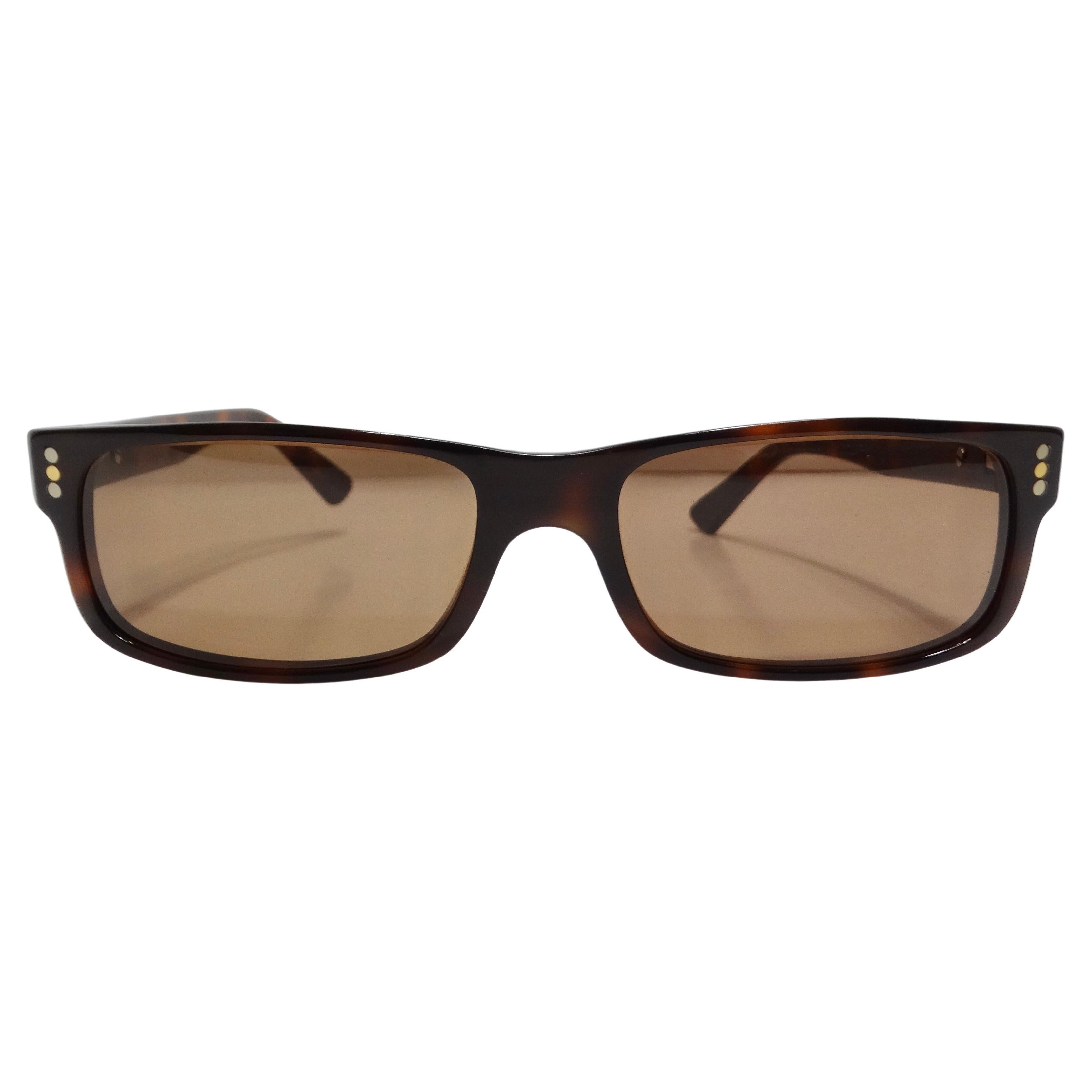 Cartier 1990s Square Frame Tortoise Shell Sunglasses For Sale