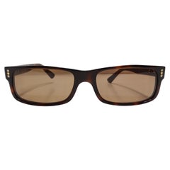 Vintage Cartier 1990s Square Frame Tortoise Shell Sunglasses