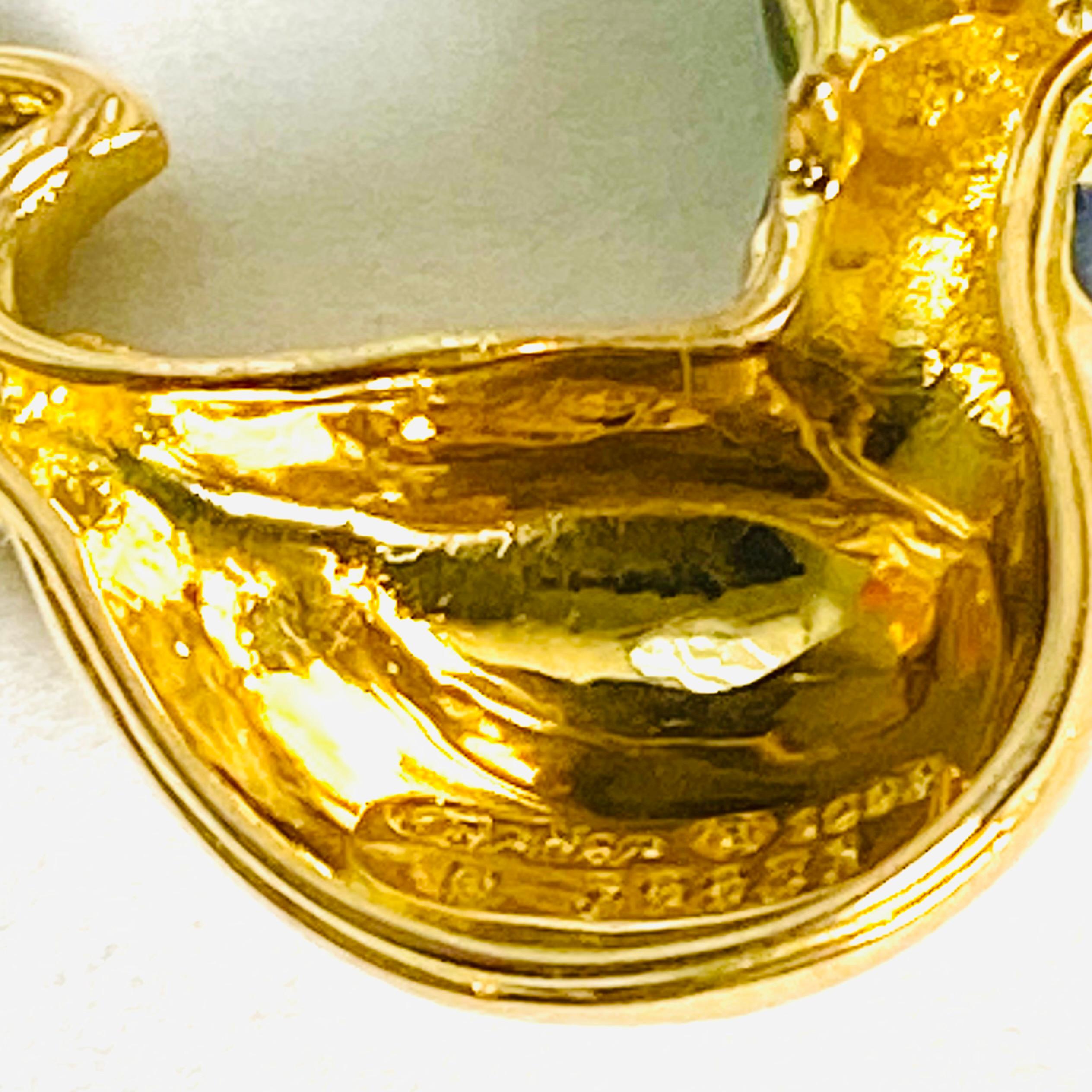 Taille brillant Cartier Broche rare représentant un canard en or jaune 18 carats émaillé, 1992  en vente