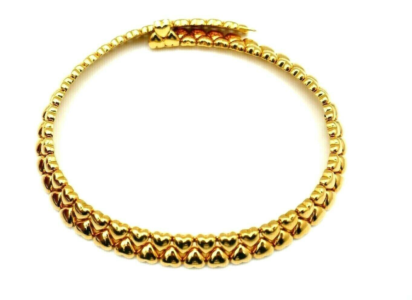 Cartier 1994 Yellow Gold Heart Shaped Collar Necklace 1