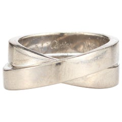 Cartier 1999 Crossover 18 Karat White Gold Ring