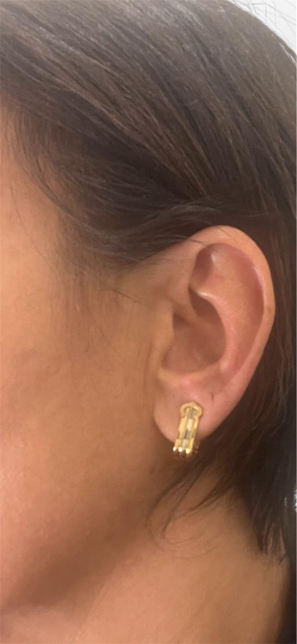 Cartier 2 C Trinity Gold Clip-on Earrings 7