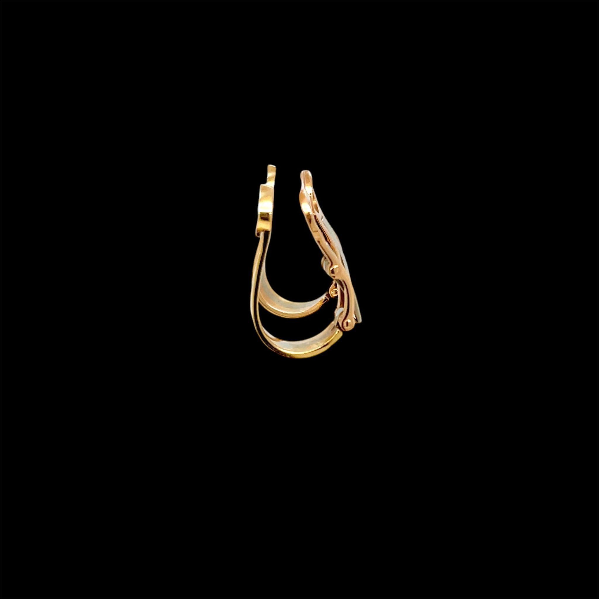 Women's Cartier 2 C Trinity Gold Clip-on Earrings
