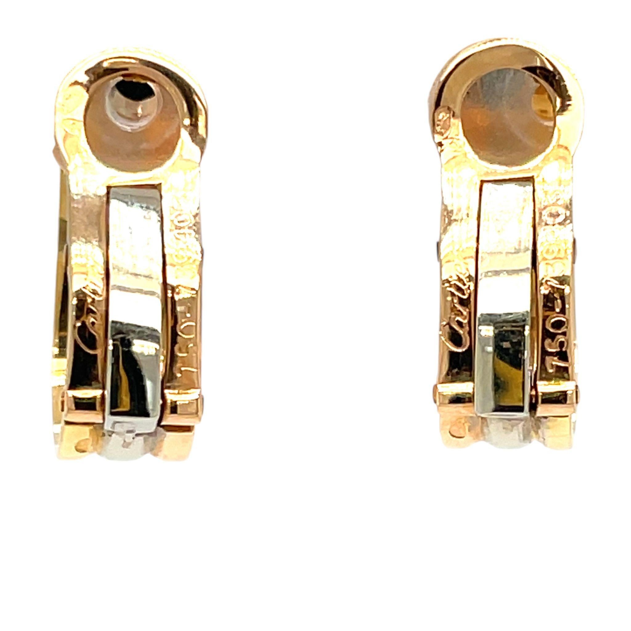 Cartier 2 C Trinity Gold Clip-on Earrings 1