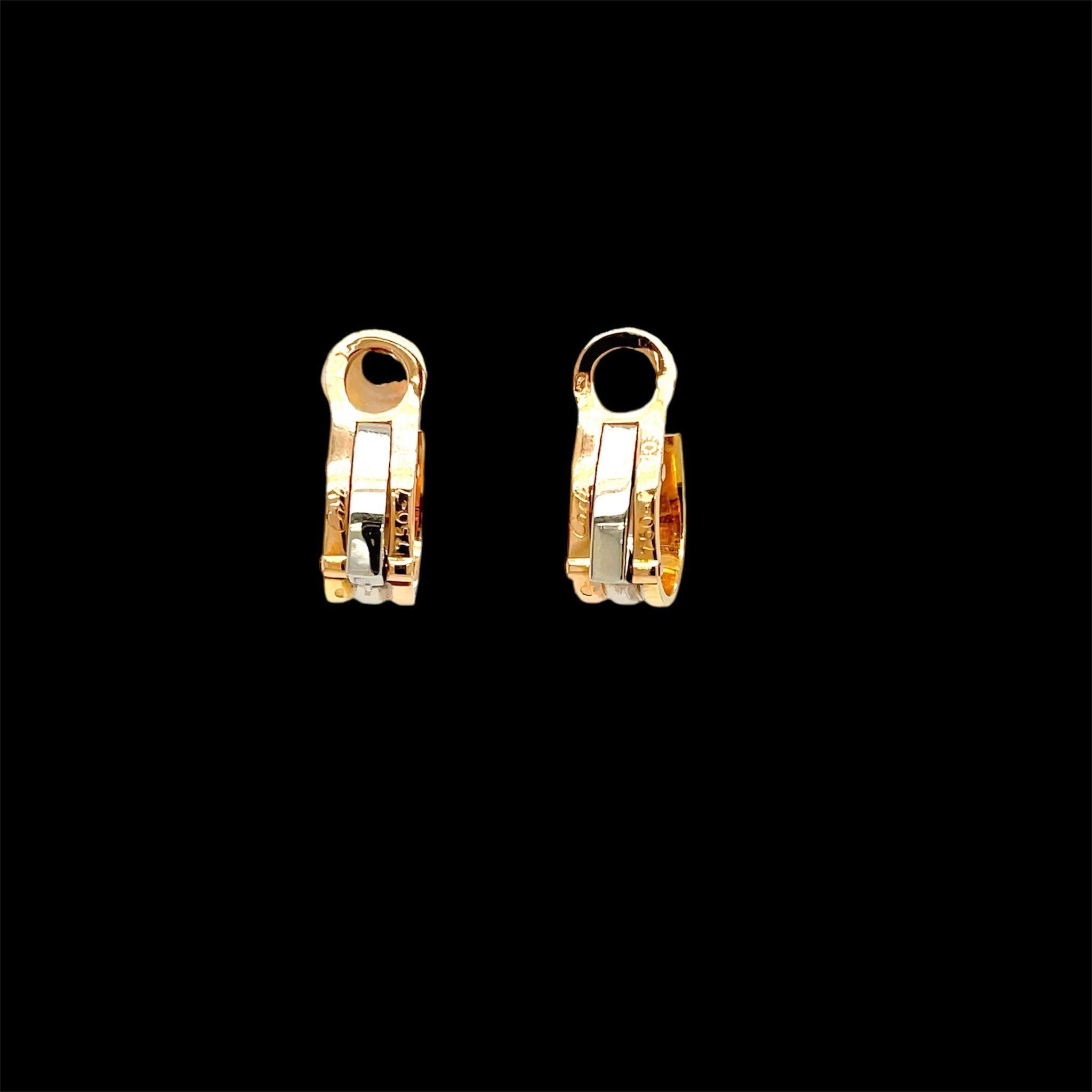 Cartier 2 C Trinity Gold Clip-on Earrings 2